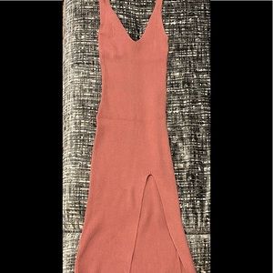 Dynamite  Pink ribbed V neck Dress